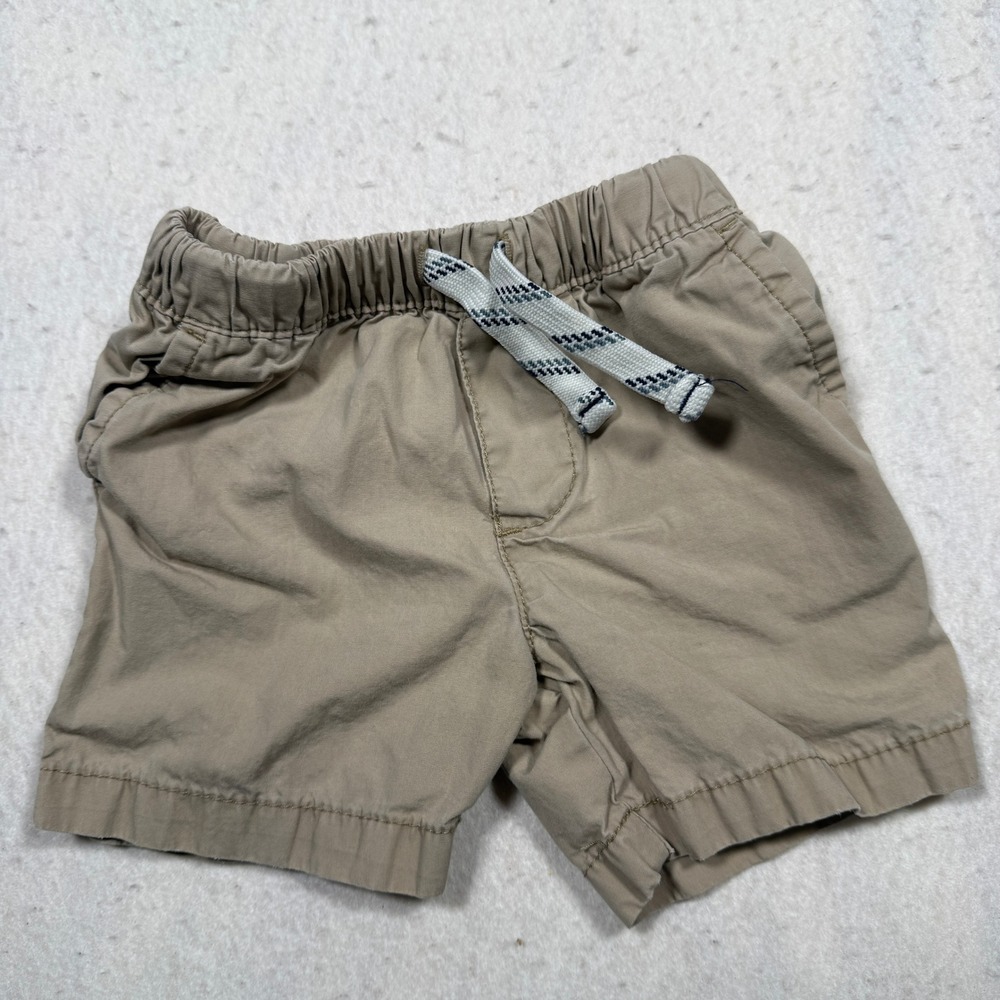 Carters Baby Boys Khaki Chino Shorts Tan Cotton Elastic Waist 18 Months 224G571